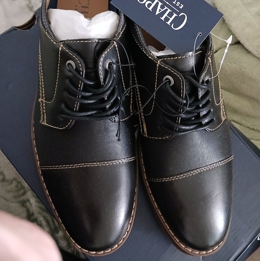 New Chaps Black Men's Oxfords Daywalker Shoe Sz 8.5 With Box